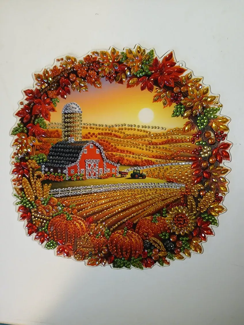 Autumn barn diamond art by Liz